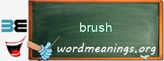 WordMeaning blackboard for brush